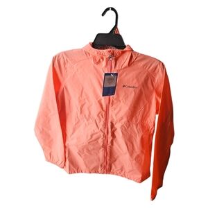 Columbia Switchback II Kid's Hot Coral Rain Coat Size XL (18/20) Light Jacket